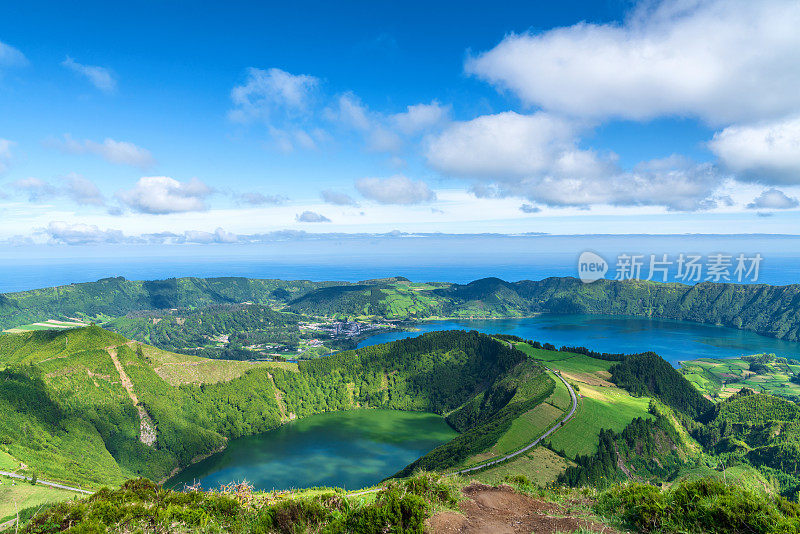 亚速尔群岛的Sete cities湖